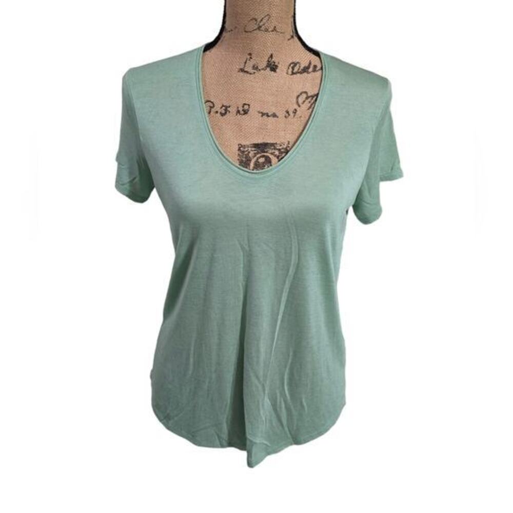 Vince Womens Mint Green Rayon Blend Scoop Neck Short‎ Sleeve Tee Shirt Size S